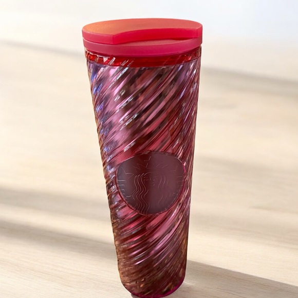 Starbucks Other - Starbucks Red Foil Swirl Cup 16 Oz New 2023